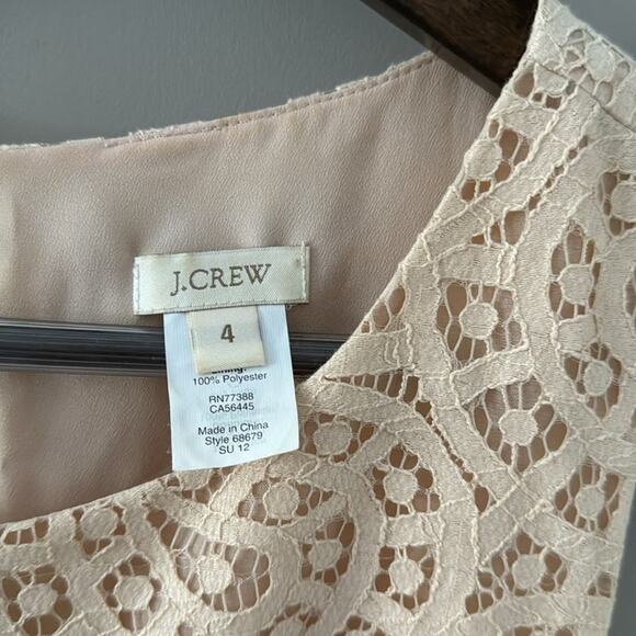 J CREW TIERED SHIFT DRESS WITH RAINDROP LACE SIZE 4 - Picture 6 of 10